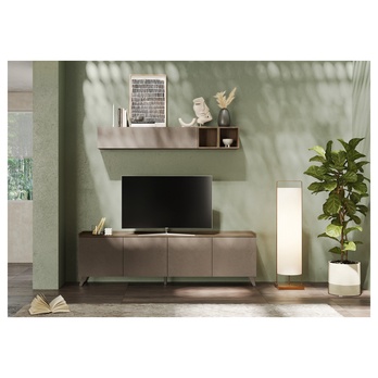 TV komoda TROPA 3 bronzová/orech 1