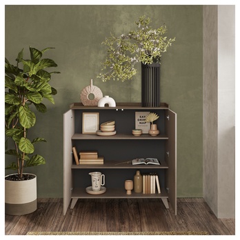 Komoda TROPA bronzová/orech 2