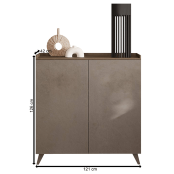 Komoda TROPA bronzová/orech 3