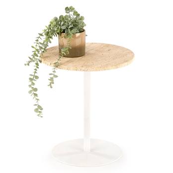 Konferenčný stolík TROVIRSU II travertín/biela 1