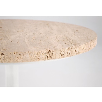 Konferenčný stolík TROVIRSU II travertín/biela 4