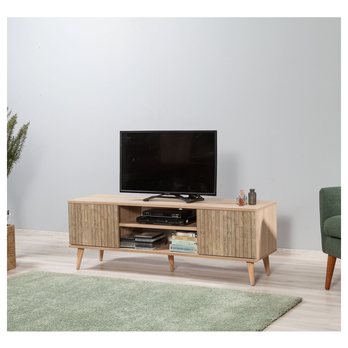 TV komoda TRUVA dub sonoma/prírodná 1