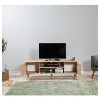 TV komoda TRUVA dub sonoma/prírodná 6