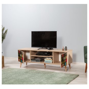 TV komoda TRUVA dub sonoma/viacfarebná 3