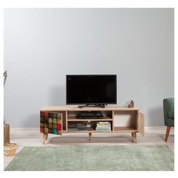 TV komoda TRUVA dub sonoma/viacfarebná 5