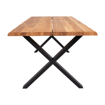 Jedálenský stôl TUELUN prírodná/čierna, šírka 200 cm 3