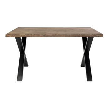 Jedálenský stôl TUELUN hnedá/čierna, šírka 140 cm 2