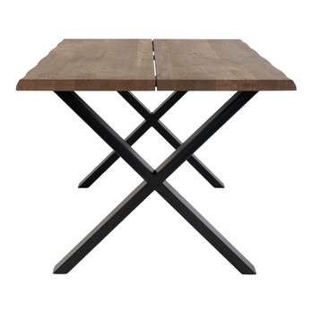 Jedálenský stôl TUELUN hnedá/čierna, šírka 140 cm 3