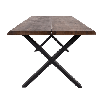 Jedálenský stôl TUELUN hnedá/čierna, šírka 200 cm 3