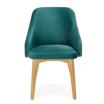 Jedálenská stolička TULIDU 2 dub medový/zelená 1