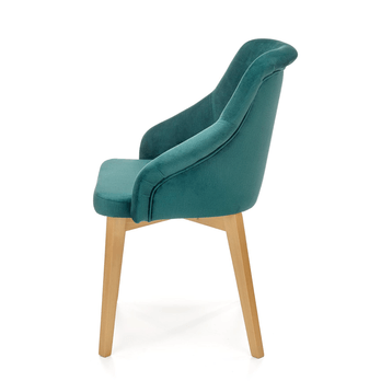 Jedálenská stolička TULIDU 2 dub medový/zelená 2