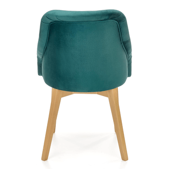 Jedálenská stolička TULIDU 2 dub medový/zelená 3