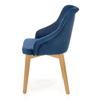 Jedálenská stolička TULIDU 2 dub medový/modrá 2