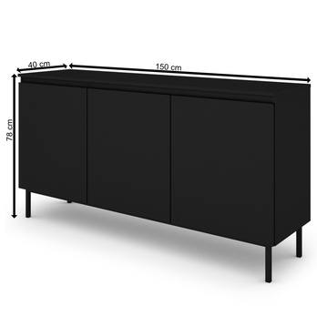 Komoda TULLE 150 čierna 4