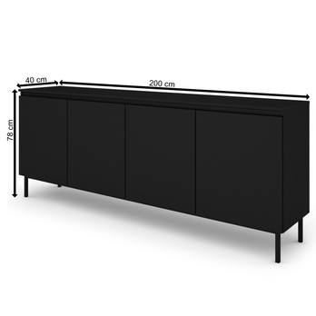 Komoda TULLE 200 čierna 4