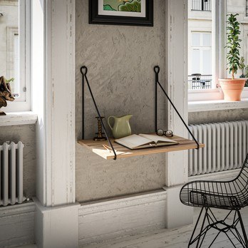 Písací stôl TUNA orech/čierna 1