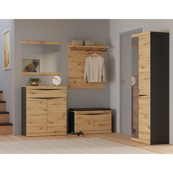 Komoda TURINO dub artisan/antracitová 1