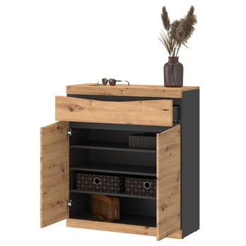 Komoda TURINO dub artisan/antracitová 2