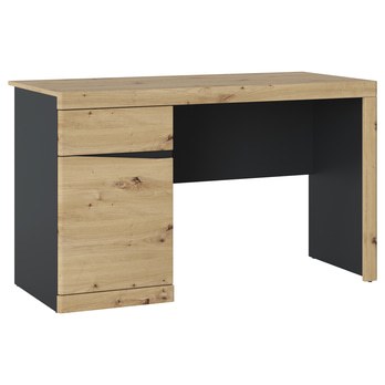 Písací stôl TURINO dub artisan/antracitová, šírka 128 cm 2