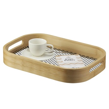 Servírovací podnos TURNER 2 bambus/čierna, šírka 35 cm 1