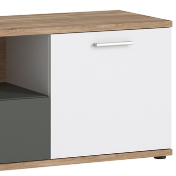 TV komoda TWENTY dub castello/alpská biela/grafit 4