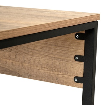 Písací stôl TWIN borovica/čierna 5