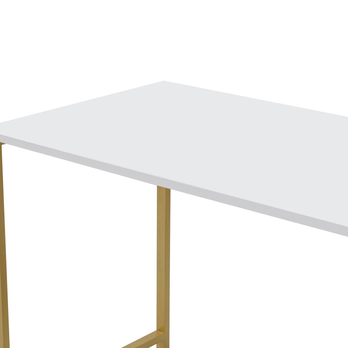 Písací stôl TWIN biela/zlatá 7