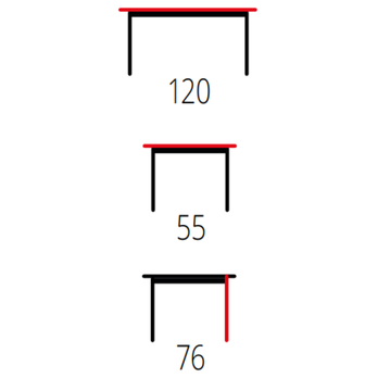 Písací stôl TYRIN biela 9