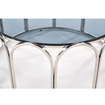 Konferenčný stolík ULAVAO kov/sklo 2