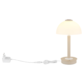 Stolná lampa ULDIN piesková/biela 5