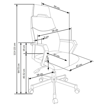 Kancelárska stolička ULOF čierna/sivá 2