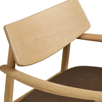 Kreslo ULVIRO dub/hnedá 5