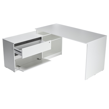 Písací stôl UMAR biela/betón 4