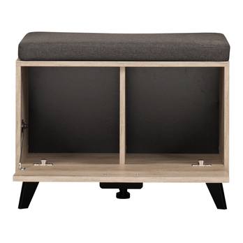 Lavica na topánky UMBRIA dub sivý/čierna 2