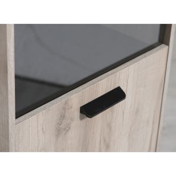 Vitrína UMBRIA dub sivý/čierna 5