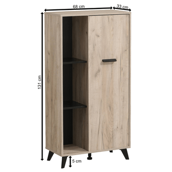 Komoda UMBRIA dub sivý/čierna 6