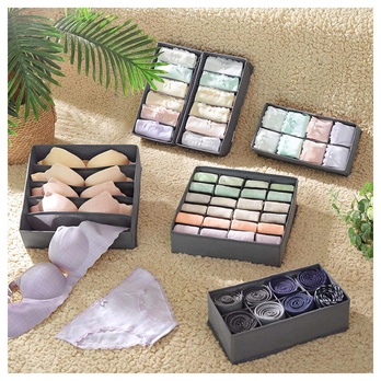 Organizéry UNDERWEAR sivá, 8 ks 1