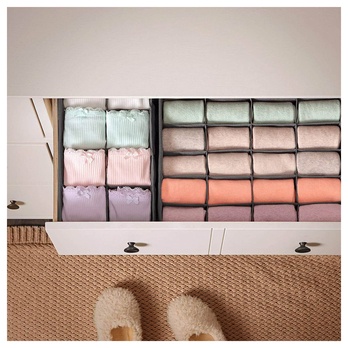 Organizéry UNDERWEAR sivá, 8 ks 2