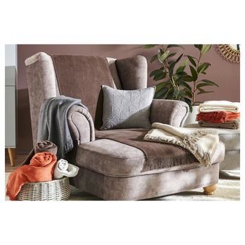 Pléd na pohovku UNI hnedá, 100x200 cm 1