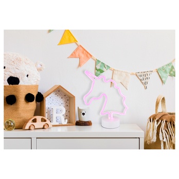Stolná LED lampa UNICORN II biela/ružová 1