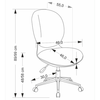 Detská stolička URAUN sivá/čierna 10