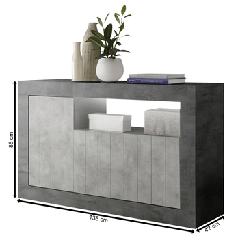 Komoda URBINO 6 sivá/betón 2