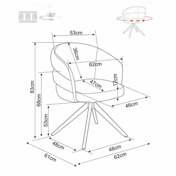 Jedálenská stolička URIS béžová 5