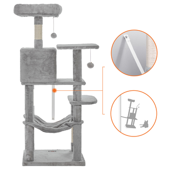 Škrabadlo pre mačky URIUS II svetlosivá 5