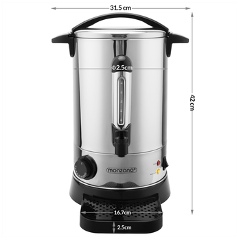 Varič na víno URN strieborná, 6,8L 5