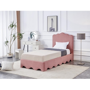 Posteľ s roštom URSU ružová, 90x200 cm 1