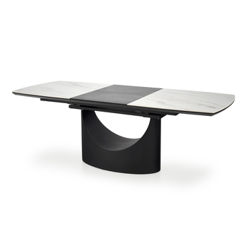 Jedálenský stôl USMON biely mramor/čierna 2
