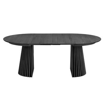 Jedálenský stôl USOKO 120-200 dubová dyha čierna 3