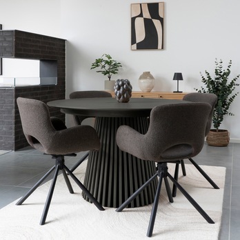 Jedálenský stôl USOKO 120-200 dubová dyha čierna 6