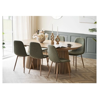 Jedálenská zostava USOKO 6 dub/zelená 1